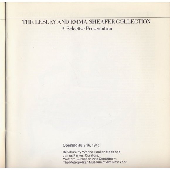 ORIGINAL VINTAGE 1975 MMOA LESLEY & EMMA SHEAFER COLLECTION Exhibit Brochure - Picture 2 of 6
